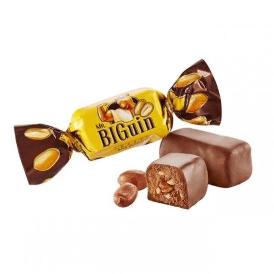 Цукерки АВК Mr BIGuin з арахісом та карамеллю 1 кг